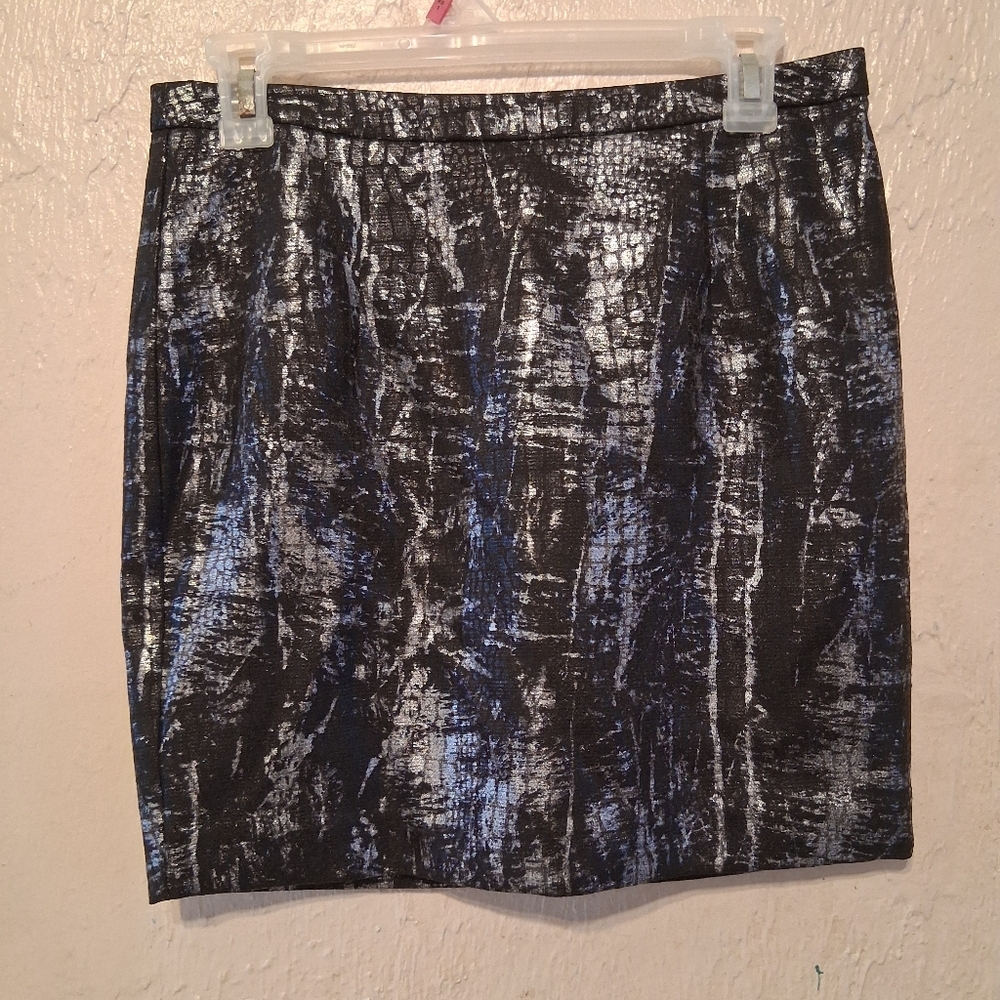 Metallic Black and Silver Skirt Size 4